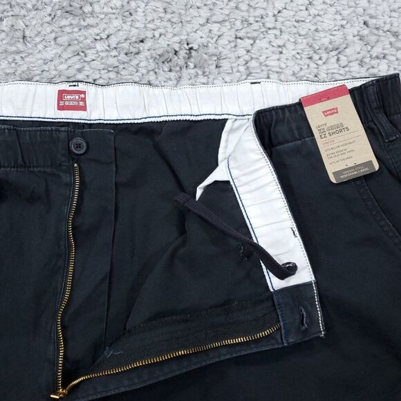 Levi's XX Chino EZ Shorts Elastic Drawstring Waist Black Size 5XL Relaxed Fit - Picture 3 of 9